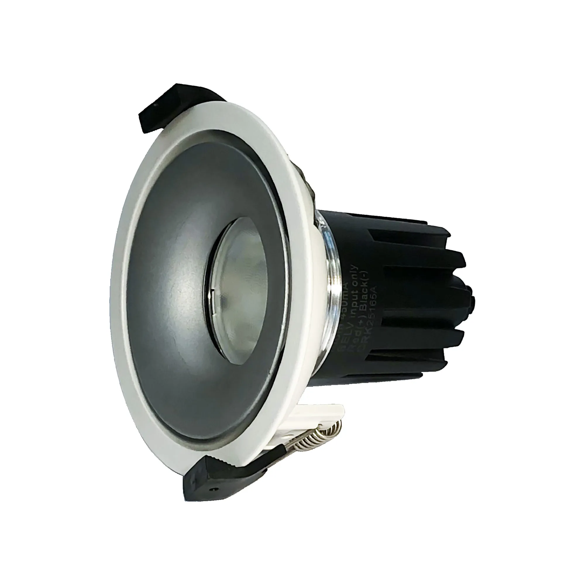 DM202595  Bolor 15 Powered by Philips 15W 1350lm 3000K 24° Engine, 350mA,White/Silver, Fixed Recessed Round Spotlight,IP20.
